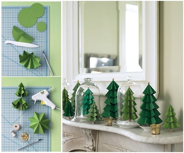 DIY Paper Chritsmas Trees DIY Paper Chritsmas Trees