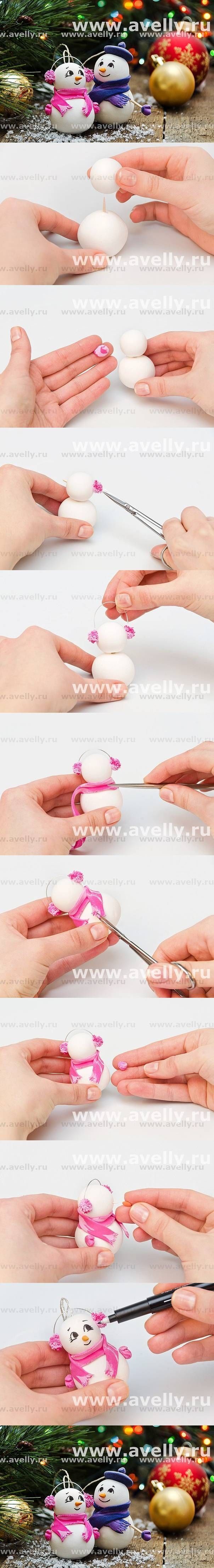 DIY Clay Snowmen DIY Clay Snowmen