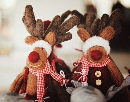 Felt reindeers Felt reindeers