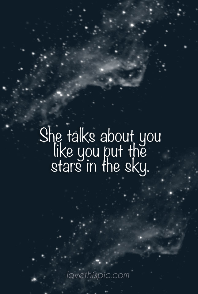 She talks about you