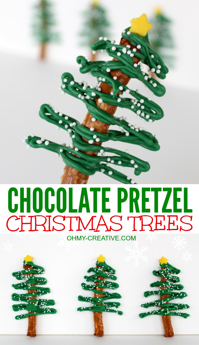 Christmas Pretzel Christmas Trees