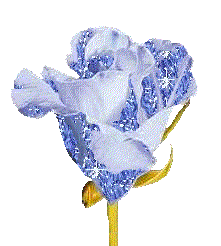 Blue Glitter Rose with Gold Stem Blue Glitter Rose with Gold Stem