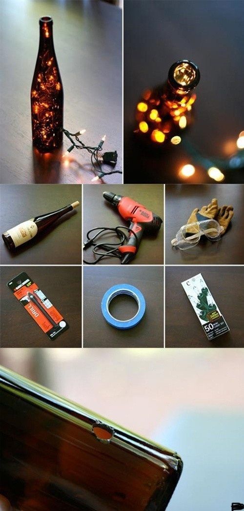 DIY Wine Bottle Light