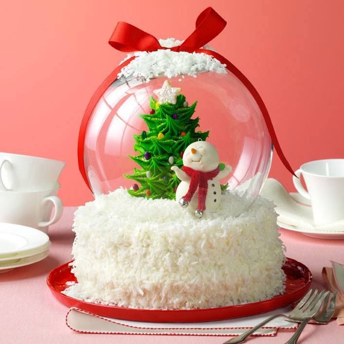 Holiday Snow Globe Cake Holiday Snow Globe Cake
