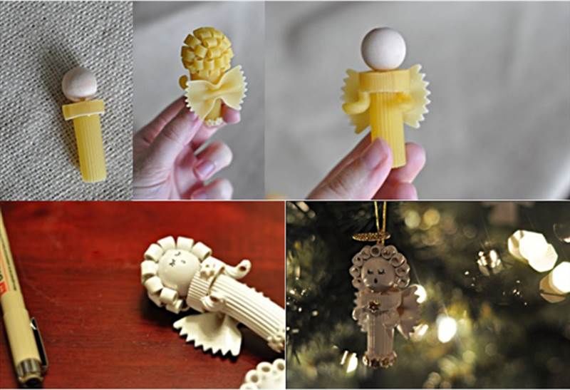 How to make angel pasta ornaments