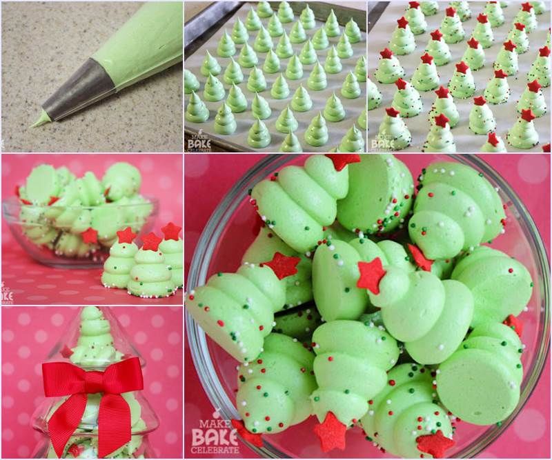 How to make christmas tree meringue