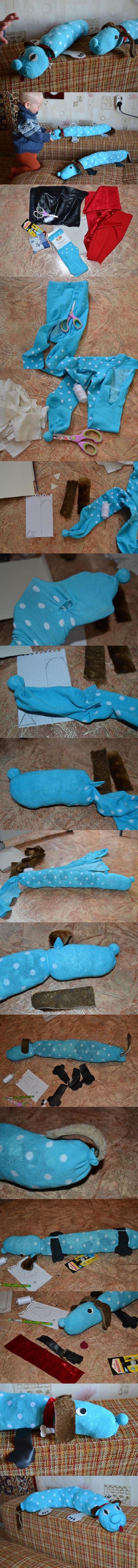 How to make a a dog doll out of tights
