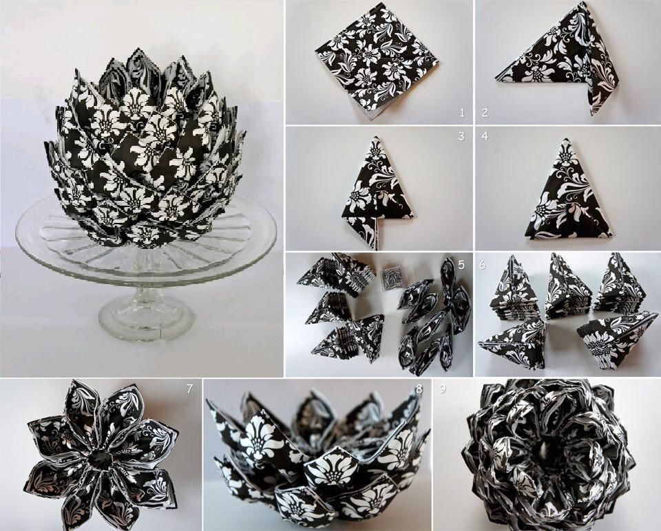 How to make an artichoke out of a napkin How to make an artichoke out of a napkin