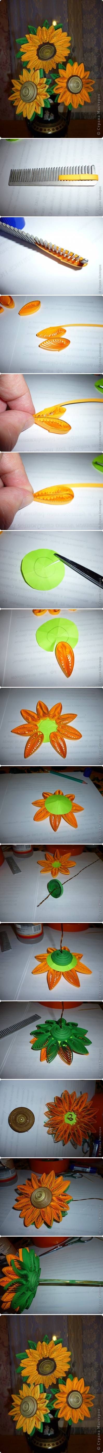 How to make quilted sunflowers