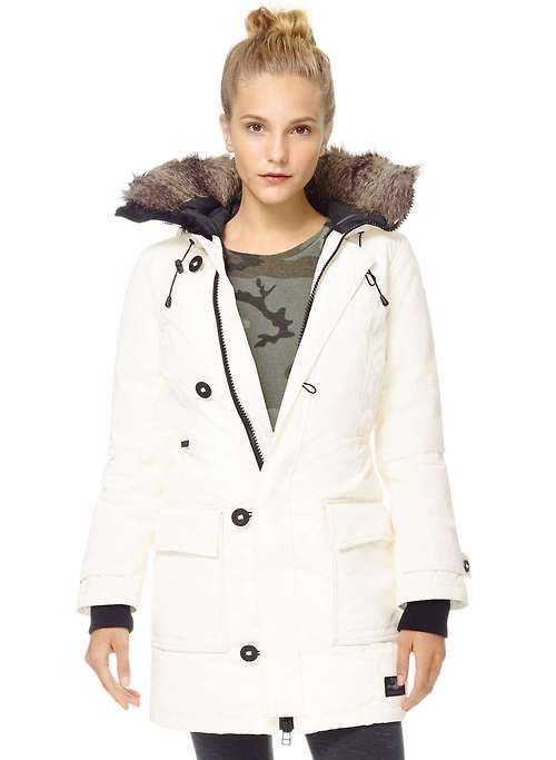 All white winter coat