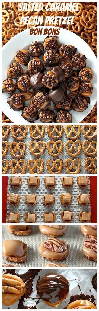 Salted Caramel Pecan Pretzels