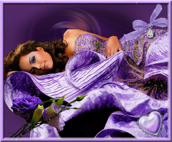 Glamorous Purple Glitter Gown