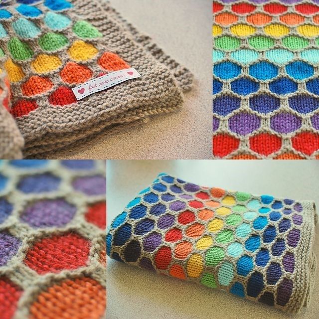 How to make a honeycomb rainbow blanket