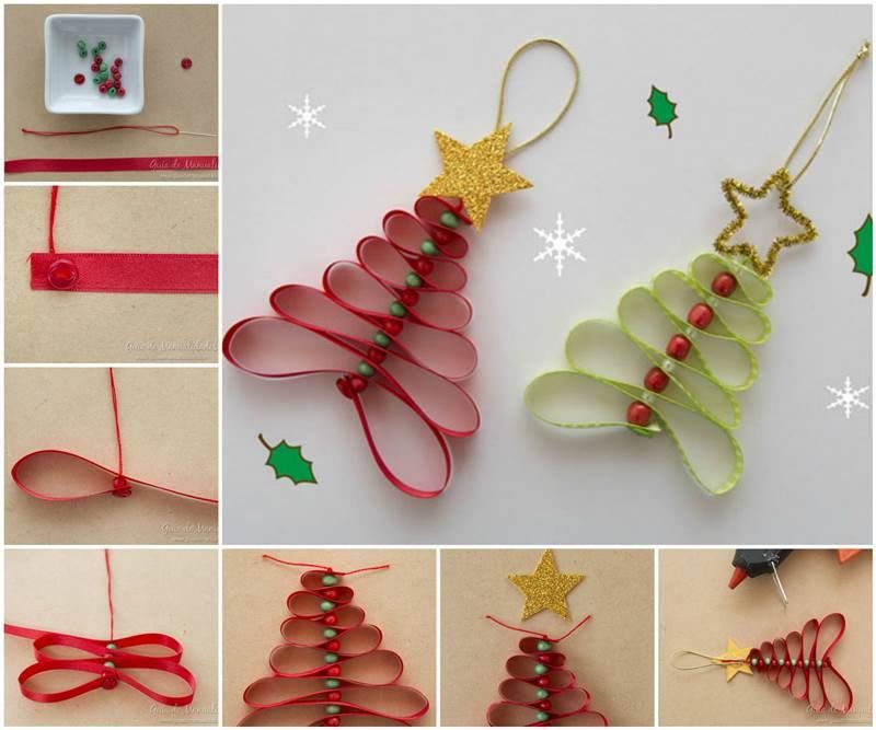 How to make ribbon christmas trees