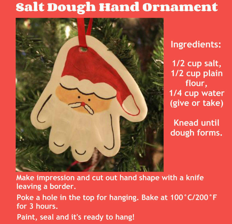 How to make salt dough santa hand How to make salt dough santa hand