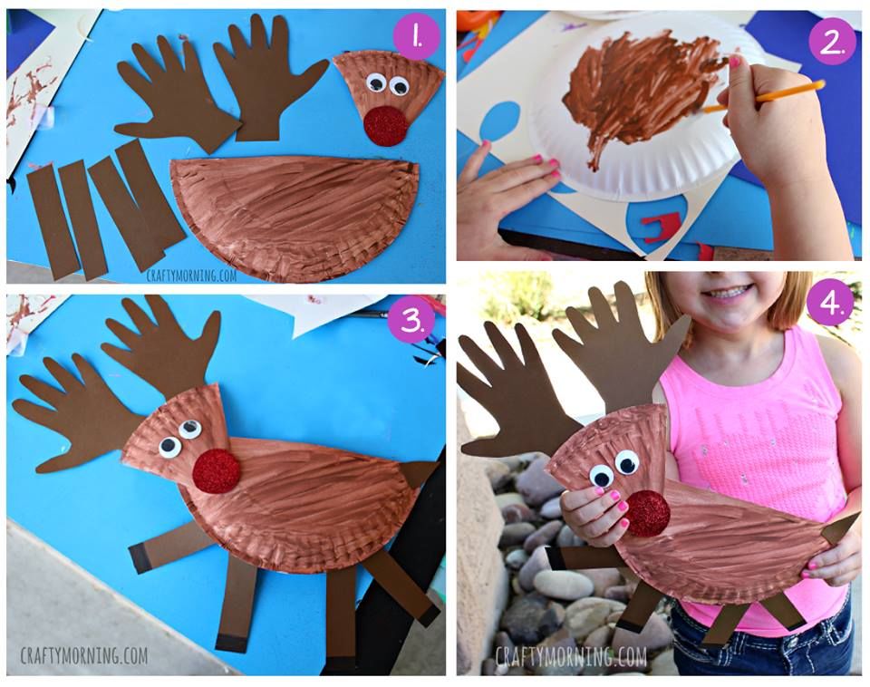 How to make a paper plate reindeer