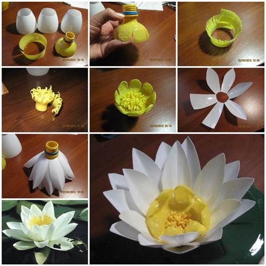 How to make a plastic bottle lily