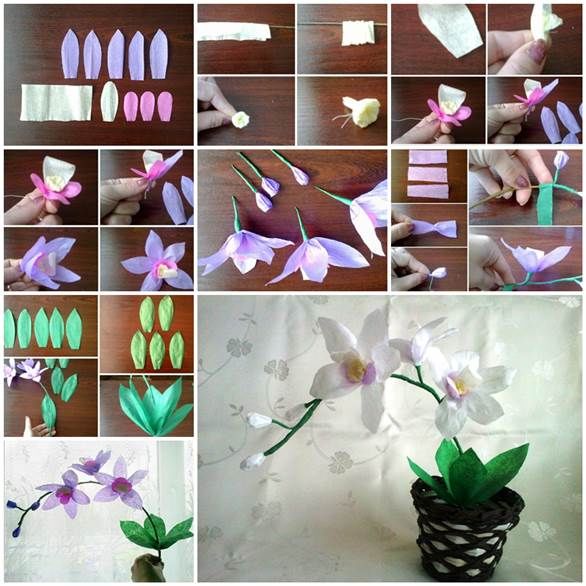 How to make paper orchids