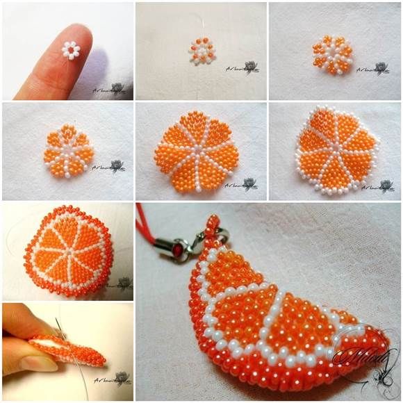 How to make an orange slice key chain How to make an orange slice key chain