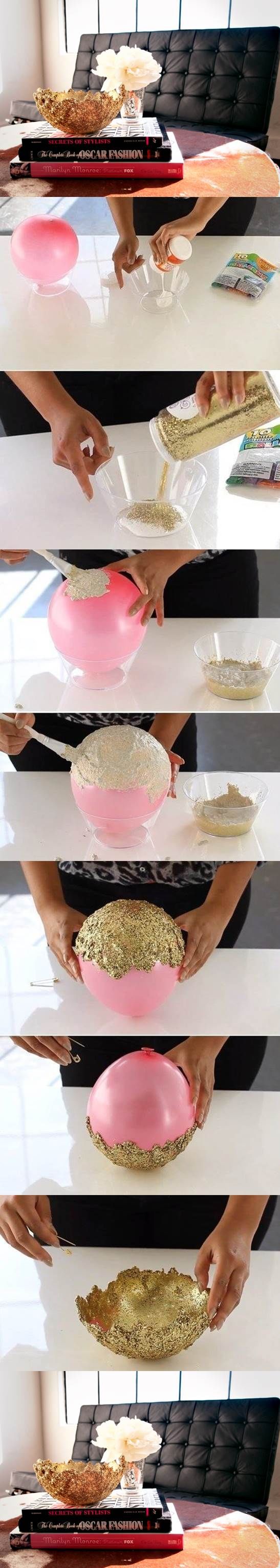 How to make a glitter bowl