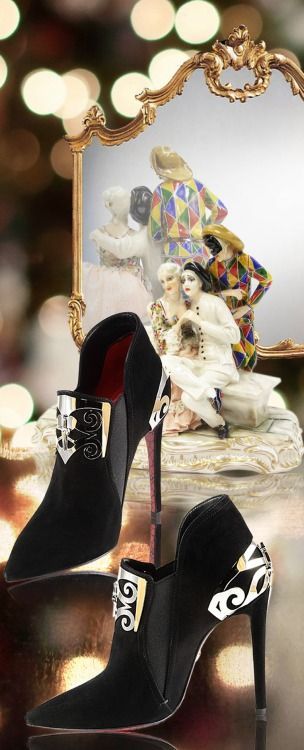 Cesare Paciotti Black & Gold High Heels Cesare Paciotti Black & Gold High Heels