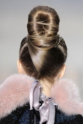 High Bun Braided with Pigtails