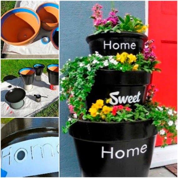 How to make stacked planters How to make stacked planters
