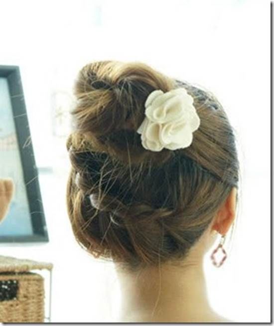 DIY French braid updo