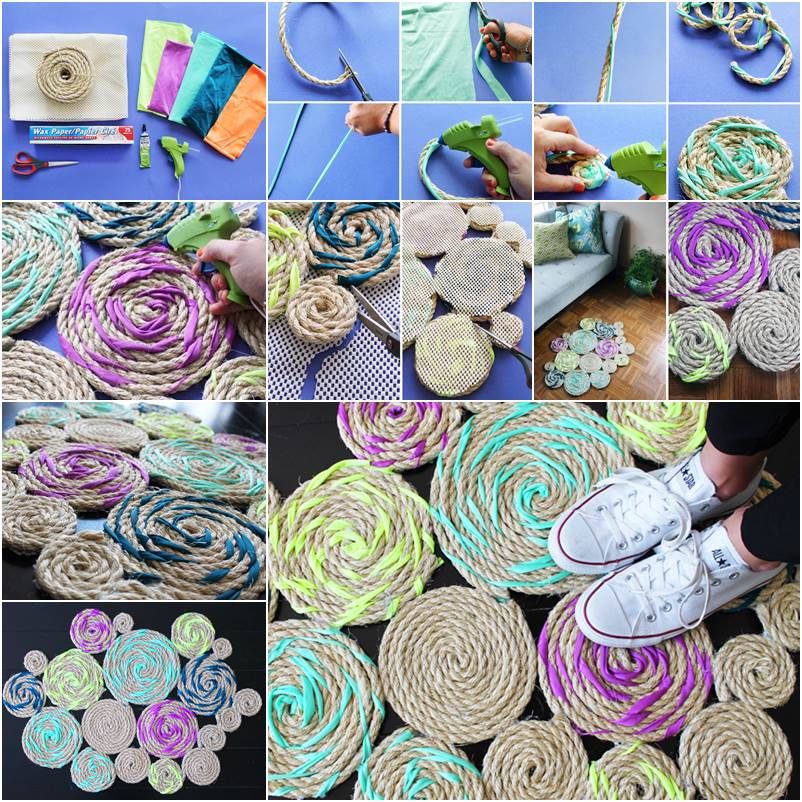 Making a twisted rope rug Making a twisted rope rug