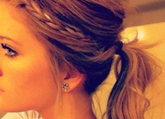 Hairstyle for Schoolgirls - Braid Headband Hairstyle for Schoolgirls - Braid Headband