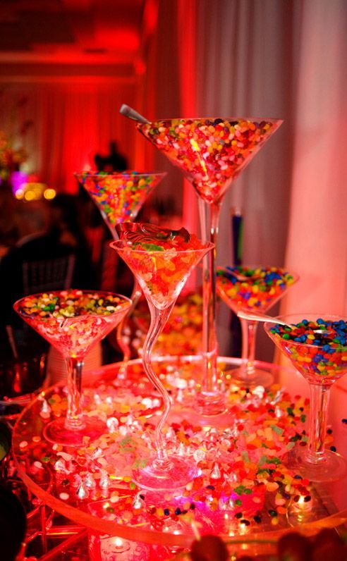 Candy Filled Martini Glasses Candy Filled Martini Glasses