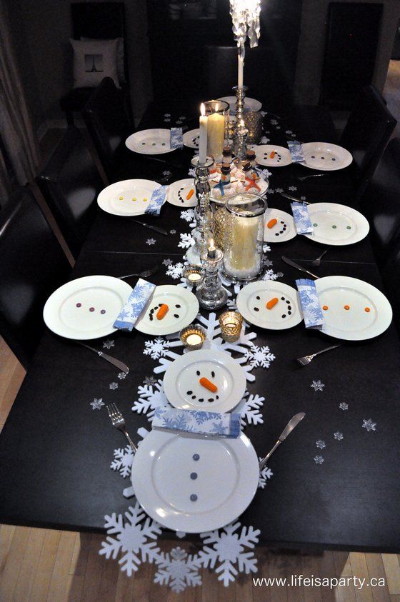 Snowman Christmas Table Snowman Christmas Table