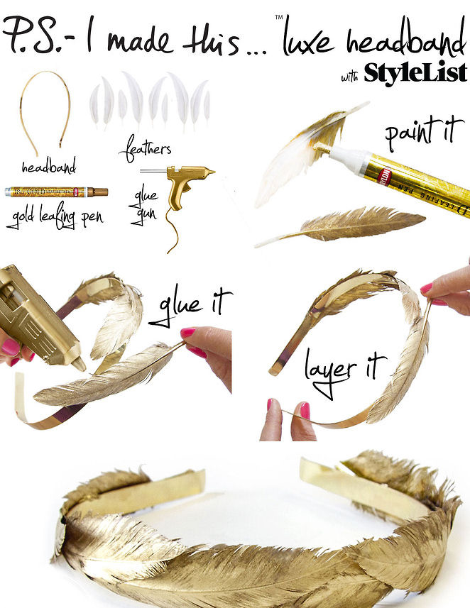 DIY Gold Headband