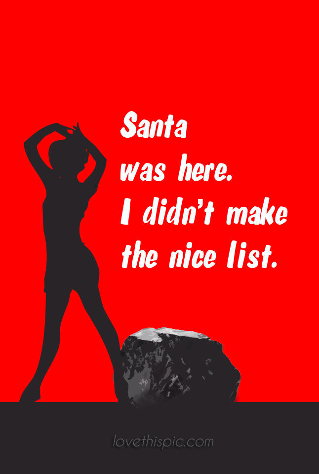Not on the nice list Not on the nice list