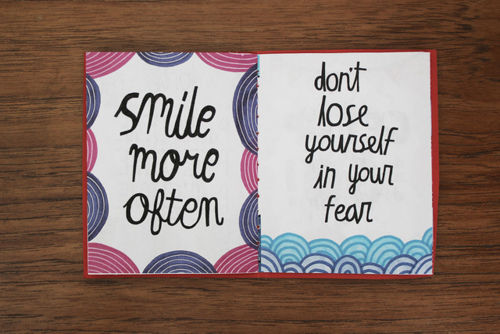 Smile more often, dont lose yourself in your fear Smile more often, dont lose yourself in your fear