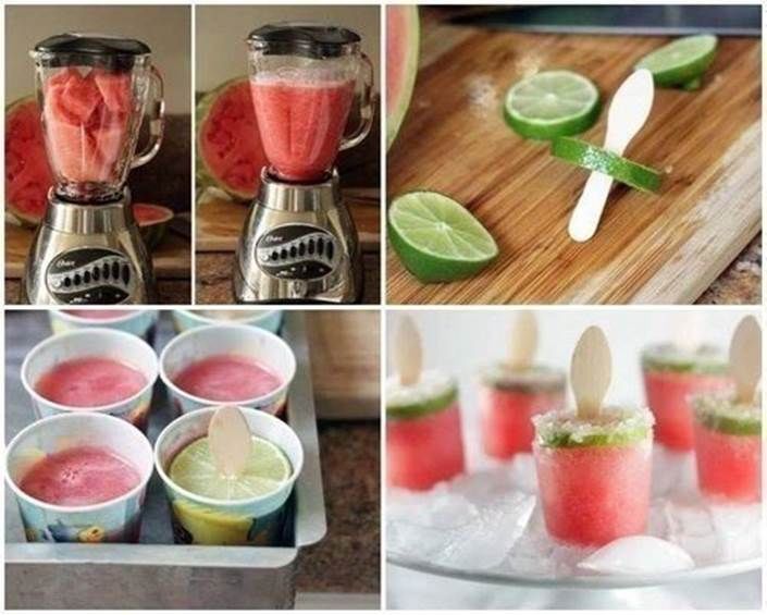 Create watermelon margarita pops Create watermelon margarita pops