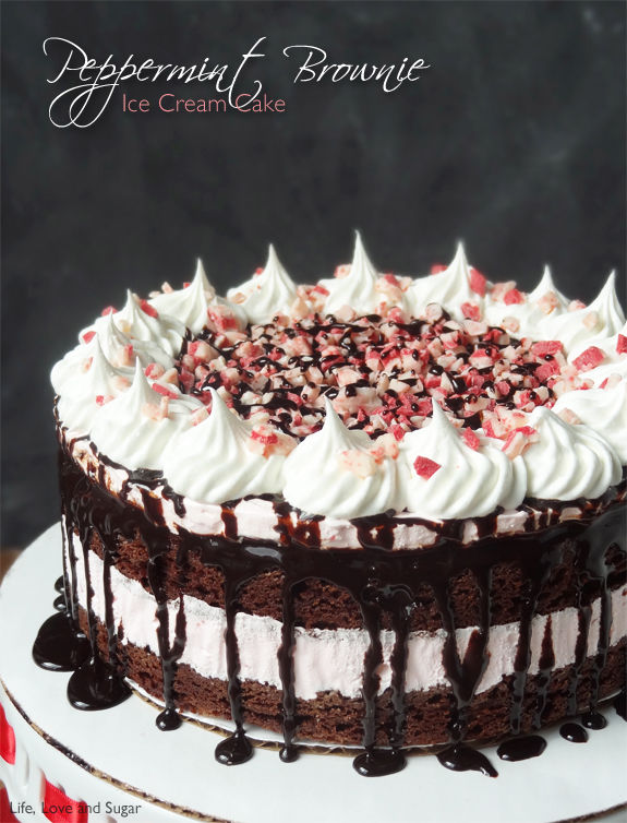 How to make Peppermint brownie ice cream cake