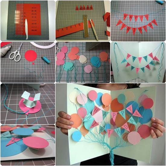Create a balloon card and banner Create a balloon card and banner