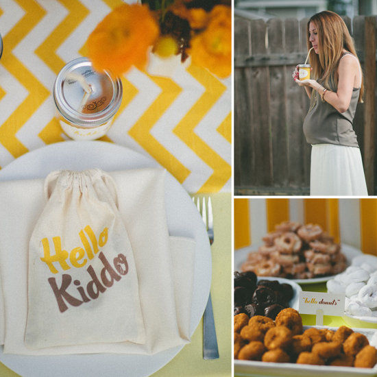 Yellow breakfast baby shower 