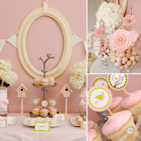 Ideas for a pink bird baby shower