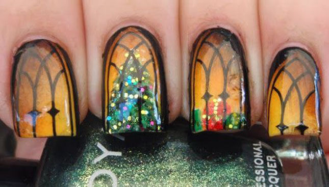 Holiday Window Nails Holiday Window Nails