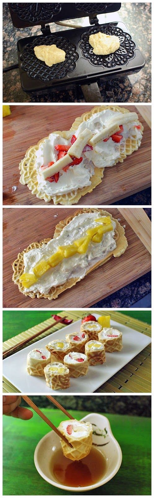 Fruit Waffle Sushi