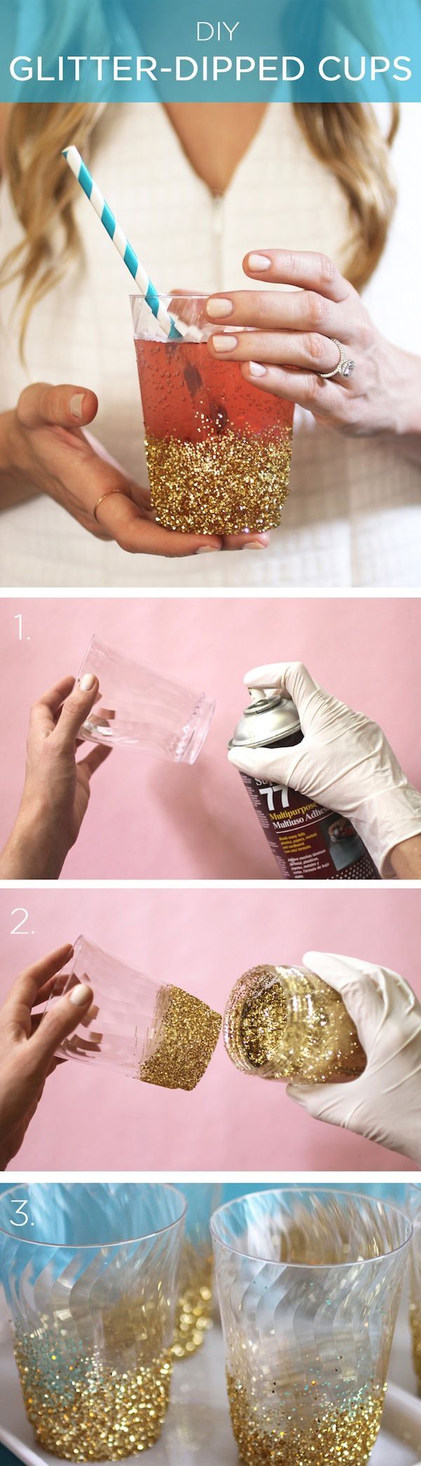 DIY Glitter Cups