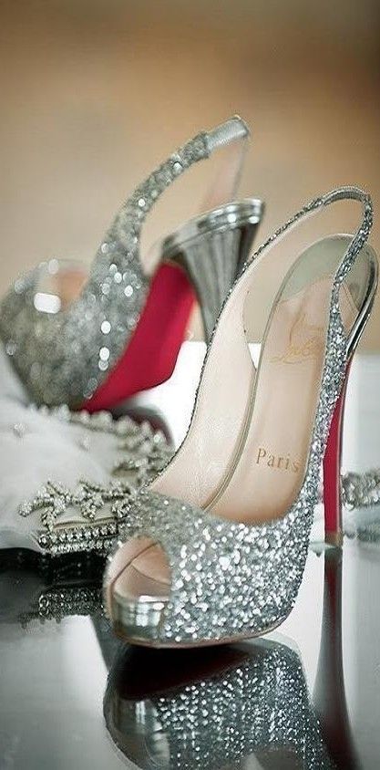 Christian Louboutin Glamorous Sparkling High Heels Christian Louboutin Glamorous Sparkling High Heels