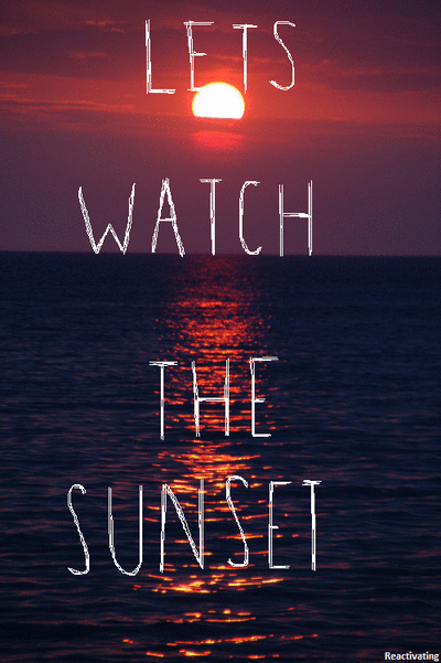 lets watch the sunset lets watch the sunset