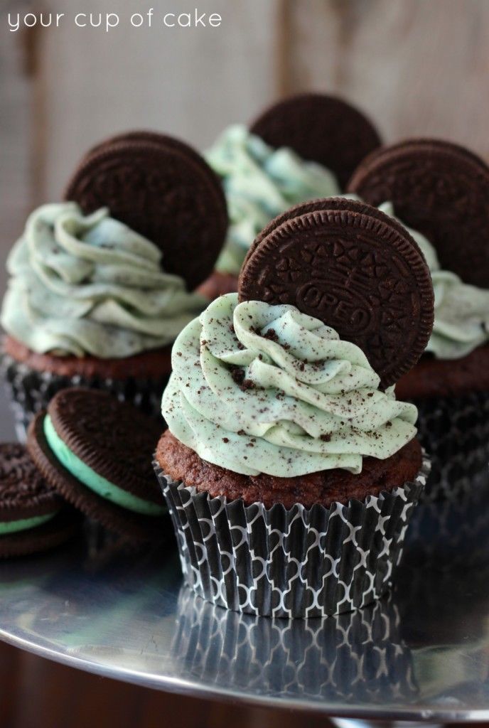 Mint Oreo Cupcakes Mint Oreo Cupcakes