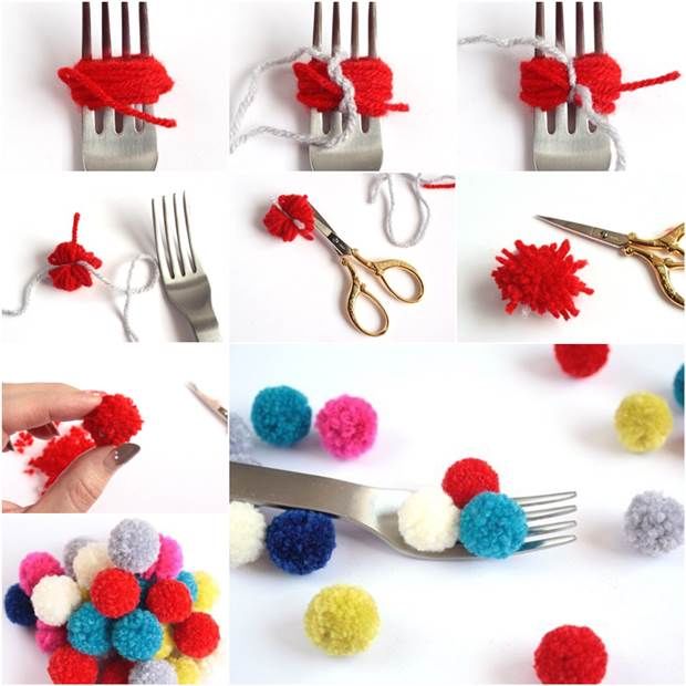How to make small pom poms