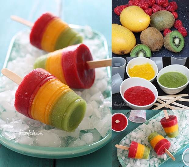 Create frozen fruit popsicles