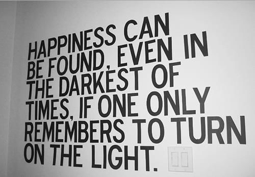 Turn on the light of Happiness