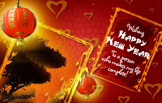 Wishing you a Happy New Year to the person who makes my life complete